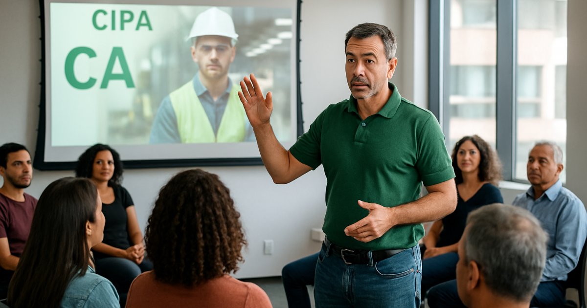 Representação da Comissão Interna de Prevenção de Acidentes em uma empresa